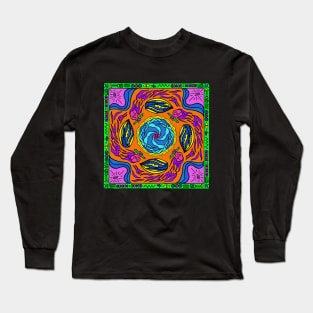 psychedelic colors trippy Long Sleeve T-Shirt